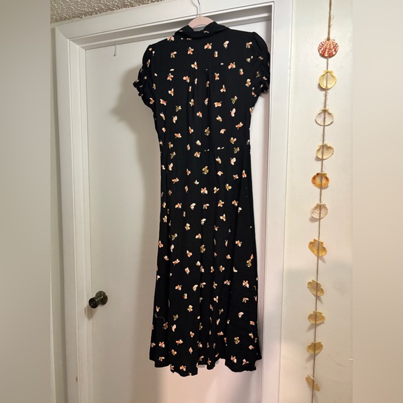 Urban Outfitters Black Floral Midi Dress S - Picture 5 of 5